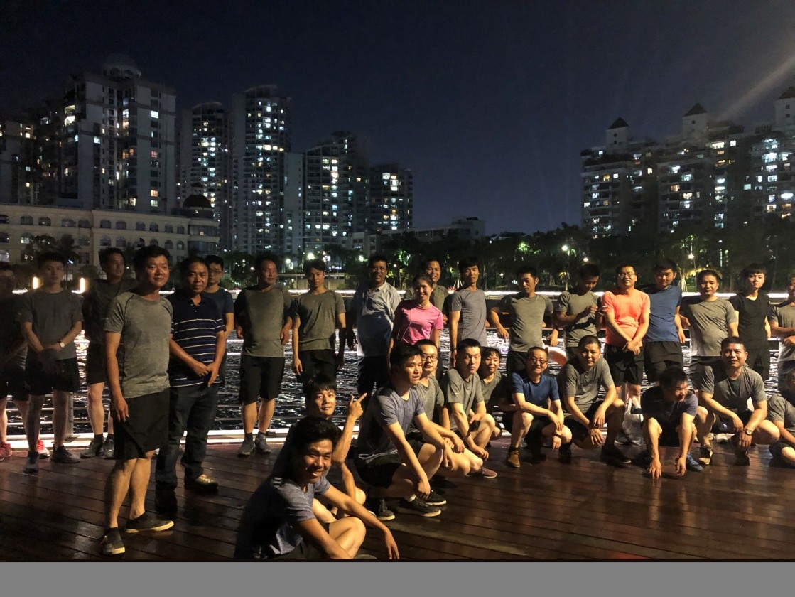 青春引領長跑，長跑風行招港 —港灣工程公司第二項目部開展夜跑活動